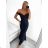 Šaty dlouhé elegantní společenské třpytivé carmen dámské (S/M ONE SIZE) ITALSKÁ MÓDA IMM2251196 S/M hellgrau
