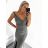 Šaty dlouhé elegantní společenské třpytivé carmen dámské (S/M ONE SIZE) ITALSKÁ MÓDA IMM2251196 S/M hellgrau