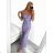 Šaty dlouhé elegantní společenské třpytivé carmen dámské (S/M ONE SIZE) ITALSKÁ MÓDA IMM2251196 S/M hellgrau