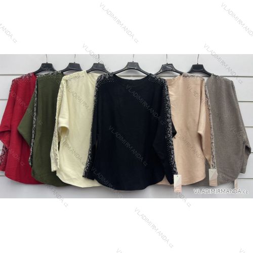 Kleid mit 3/4 Ärmeltasche für Damen (uni sl) ITALIAN Fashion IMWD20527