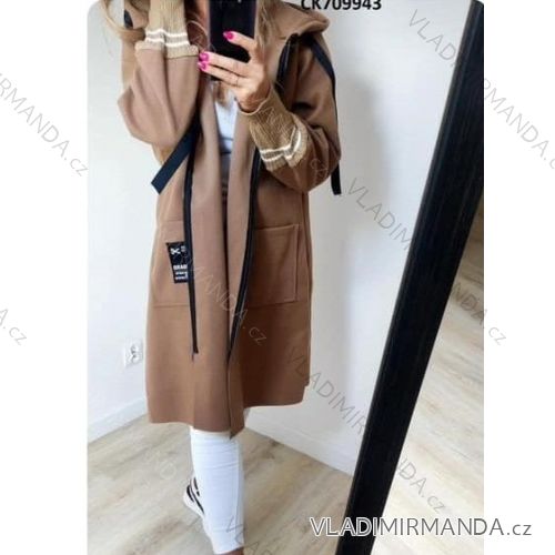 Flauschiger Damenmantel mit Reißverschluss und langen Ärmeln (Einheitsgröße S/M) ITALIAN FASHION IMWL233784