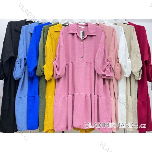 Kleid Oversize Kurzarm Damen (4XL/5XL ONE SIZE) ITALSKÁ MÓDA IM422FLUFF