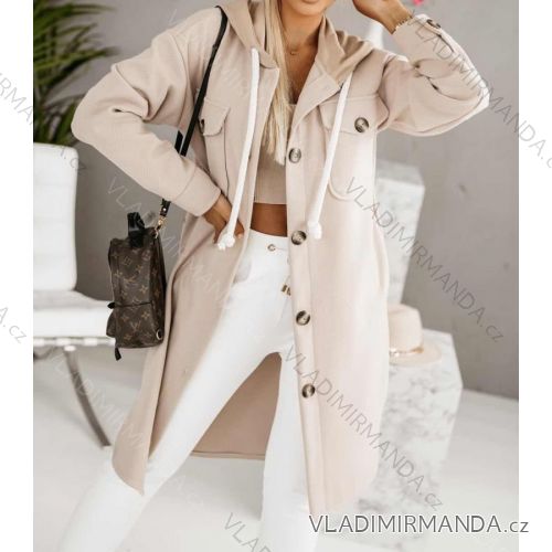 Damen Langarm Hoodie Kleid (S / M ONE SIZE) ITALIAN FASHION IMWA216095