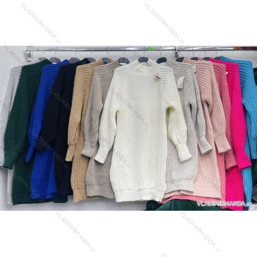 Sommerkleid Langarm geblümte Damen (UNI S / L) ITALIAN FASHION IMK20150