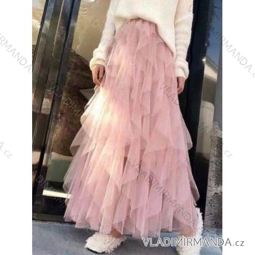 Langer Tüllrock für Damen (Einheitsgröße S/M) ITALIAN FASHION IMWB233518