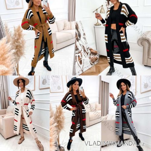 Damen-Strickjacke mit langen Ärmeln (Einheitsgröße S/M) ITALIAN FASHION IMWKK232891