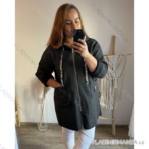 Übergroßer Damenmantel mit Reißverschluss und Kapuze in Übergröße (2XL/3XL/4XL Einheitsgröße) ITALIAN FASHION IM323BEAUTIFUL