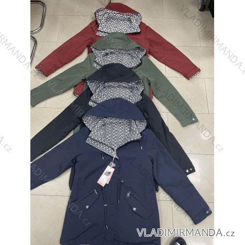 Damen Herbstjacke mit Kapuze (L / XL ONE SIZE) ITALIAN FASHION IMWD217136