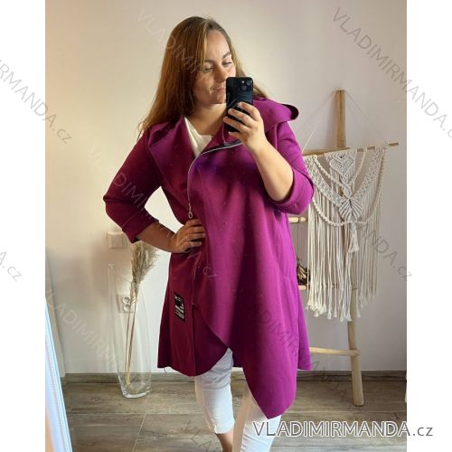 Damen langer Fleecemantel (M / L ONE SIZE) ITALIAN FASHION IMD211105 XL/2XL Fuchsie