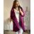Damen langer Fleecemantel (M / L ONE SIZE) ITALIAN FASHION IMD211105 XL/2XL Fuchsie