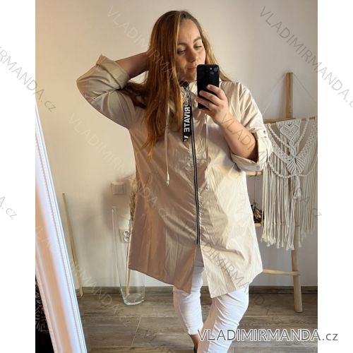 Schlanke Kapuzenjacke für Damen in großen Größen (XL/2XL ONE SIZE) ITALIAN FASHION IMD22717