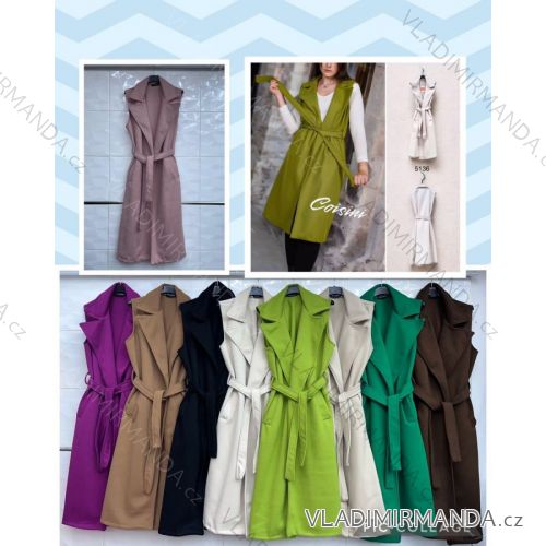 Ärmellose Damenweste mit Kapuze (S/M EINHEITSGRÖSSE) ITALIAN FASHION IMWCA232998