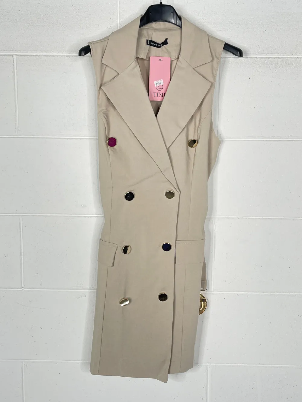 Etuikleid mit Gürtel für Damen (Einheitsgröße S/M) ITALIAN FASHION IMPBB2D01053