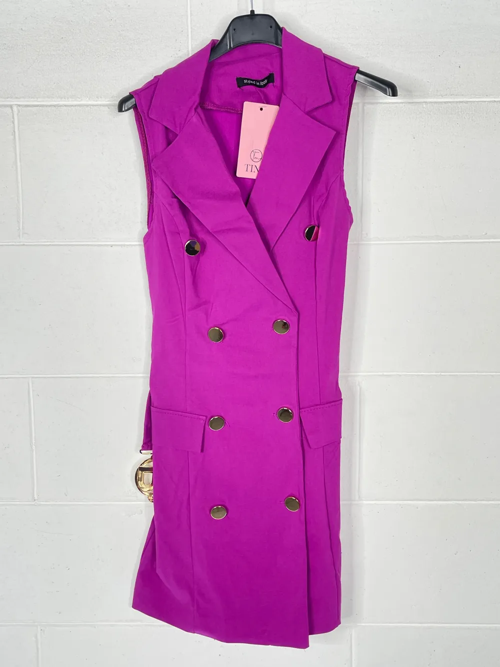 Etuikleid mit Gürtel für Damen (Einheitsgröße S/M) ITALIAN FASHION IMPBB2D01053