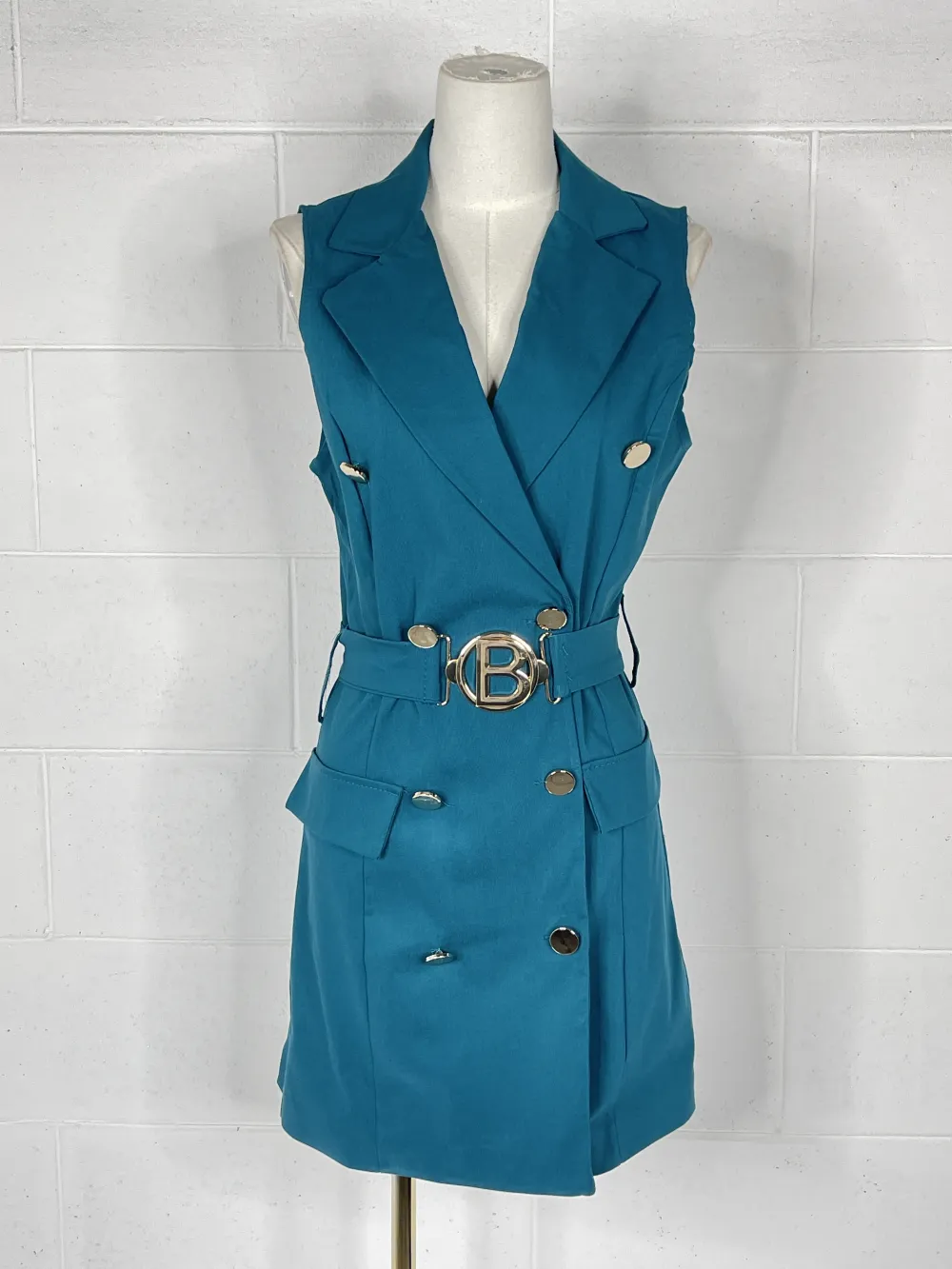 Etuikleid mit Gürtel für Damen (Einheitsgröße S/M) ITALIAN FASHION IMPBB2D01053