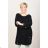 Strickkleid a-Pullover Extended Long Sleeve Damen Plus Size (XL / 3XL ONE SIZE) ITALIAN FASHION IM422ROSA