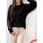 Strickpullover dünner Rollkragen Langarm Damen (L / XL ONE SIZE) ITALIAN FASHION IMD211110