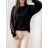 Strickpullover dünner Rollkragen Langarm Damen (L / XL ONE SIZE) ITALIAN FASHION IMD211110
