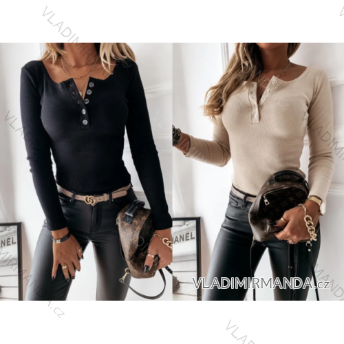 Langarm-T-Shirt für Damen (S/M EINHEITSGRÖSSE) ITALIAN FASHION IMPLI242496