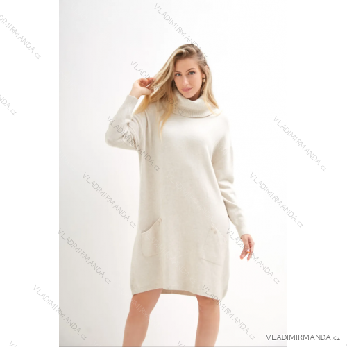 Elegantes Langarmkleid für Damen (S/M ONE SIZE) ITALIAN FASHION IMPLI2220433lurex
