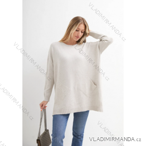 Übergroßer Langarm-Strickpullover für Damen (S/M EINHEITSGRÖSSE) ITALIAN FASHION IMPLI239203