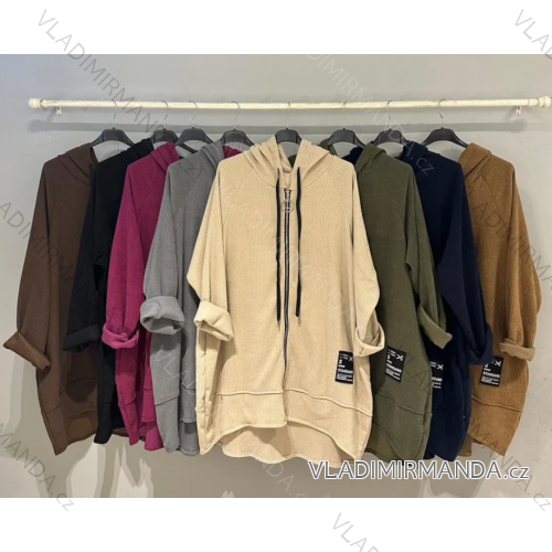 Übergroßes Damen-Sweatshirt mit langen Ärmeln (S/M EINHEITSGRÖSSE) ITALIAN FASHION IMPLI2303986