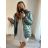 Damen Herbstjacke mit Kapuze (S / M ONE SIZE) ITALIAN FASHION IMWD217260 grün 7XL