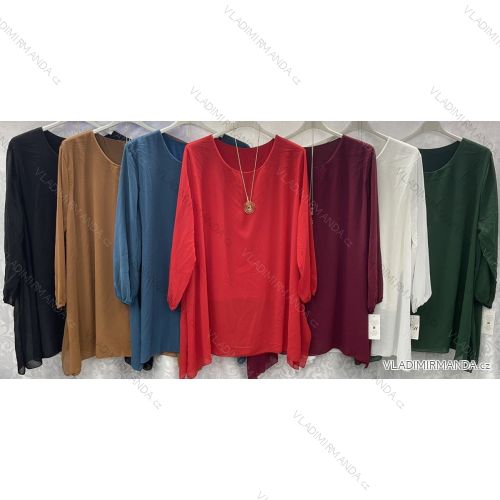 Tunika / Bluse Langarm Damen Oversized (3XL / 4XL ONE SIZE) ITALIAN FASHION IMWQ2191650
