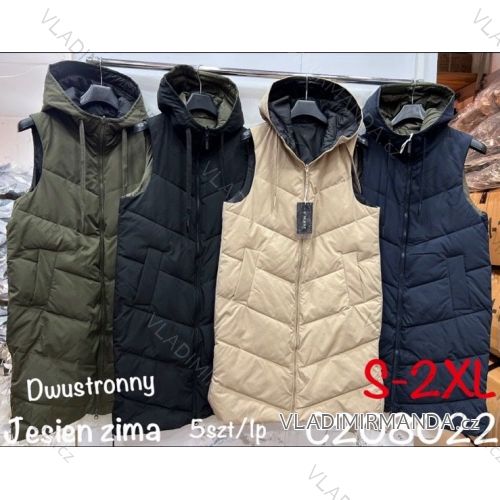 Damenweste mit doppelseitigem Reißverschluss (S-2XL) POLISH FASHION PMWC23C208022