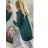 Fleecemantel Langarm Reißverschluss Kapuze Damen Oversized (XL / 2XLONE SIZE) ITALIAN FASHION IMD211123
