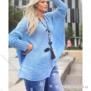 Übergroßer Langarm-Strickpullover für Damen (S/M EINHEITSGRÖSSE) ITALIAN FASHION IMPLI237171