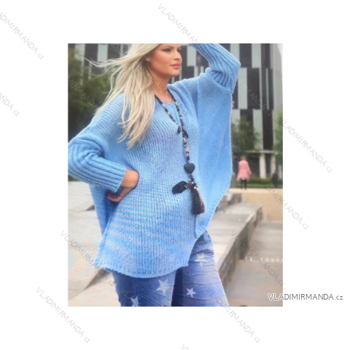Übergroßer Langarm-Strickpullover für Damen (S/M EINHEITSGRÖSSE) ITALIAN FASHION IMPLI237171