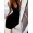 Damen Falten Chiffonrock (M / L ONE SIZE) ITALIAN FASHION IM321574 M / L schwarz