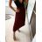 Damen Falten Chiffonrock (M / L ONE SIZE) ITALIAN FASHION IM321574 M / L schwarz