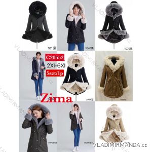 Kabát flaušový beránek s kapucí na zip dámský (L/XL ONE SIZE) ITALSKá MóDA IM321569