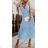 Ärmelloses Sommerkleid für Frauen (uni sm) ITALIAN FASHION IMD20550 S/M Blaulicht