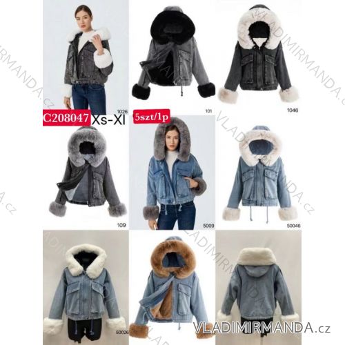 Winter-Jeansjacke für Damen (XS-XL) POLISH FASHION PMWC23C208047