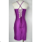 Elegantes Sommerkleid mit glitzernden Pailletten für Damen (Einheitsgröße S/M) ITALIAN FASHION IMPBB23O3837
