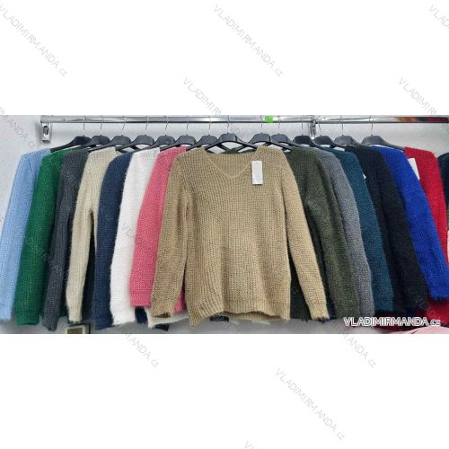 Damen-Strickpullover mit langen Ärmeln (Einheitsgröße S/M) ITALIAN FASHION IMWDT23005