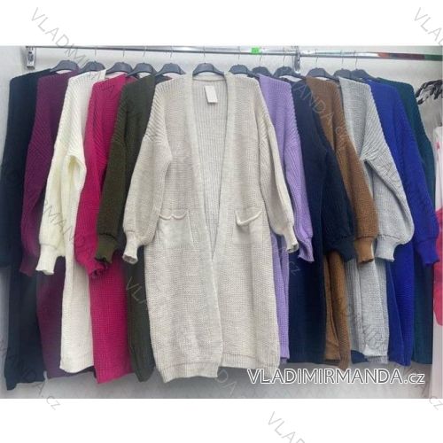 Damen-Strickjacke mit langen Ärmeln (Einheitsgröße S/M) ITALIAN FASHION IMWDT23017