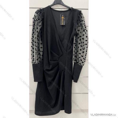 Kleid mit Knöpfen und geknöpften Damen (uni s-m) ITALIAN FASHION IM2203948