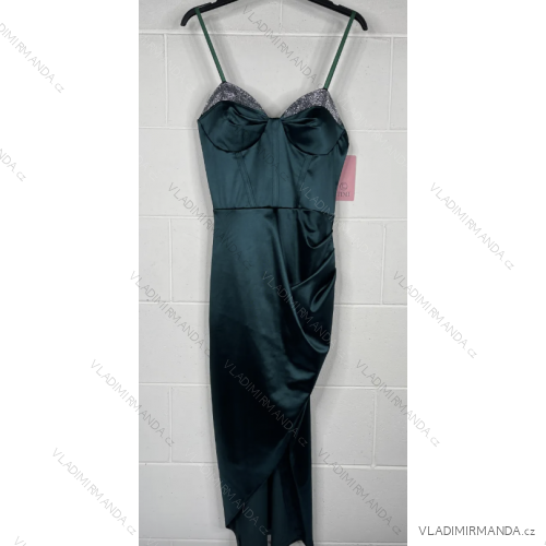 Elegantes Sommerkleid mit glitzernden Pailletten für Damen (Einheitsgröße S/M) ITALIAN FASHION IMPBB23O3837