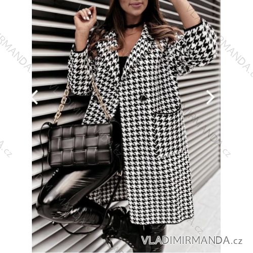 Langärmliger Alpaka-Mantel mit Kapuze für Damen (S/M EINHEITSGRÖSSE) POLISH FASHION IMWK23747