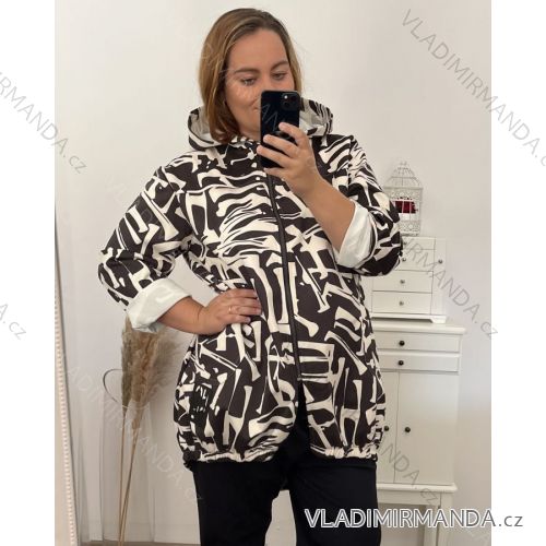Shirt verlängert 3/4 Langarm Damen (L/XL/2XL ONE SIZE) ITALIAN FASHION IM423025 3xl / 4xl Schwarz und weiß