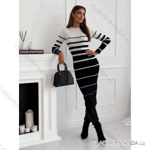 Langärmliges Strickkleid für Damen (S/M EINHEITSGRÖSSE) ITALIAN FASHION IMWDT23016