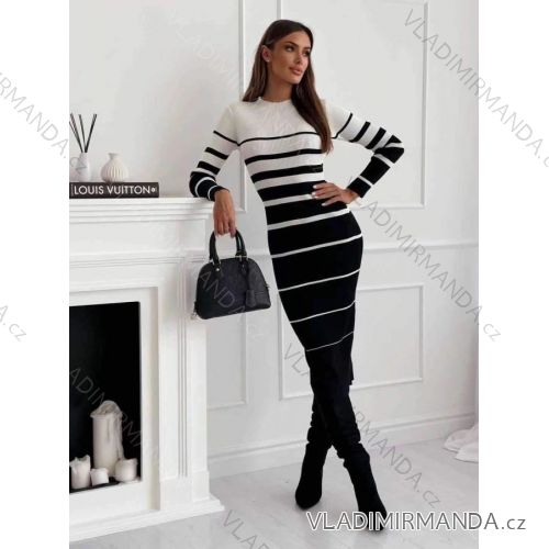 Langärmliges Strickkleid für Damen (S/M EINHEITSGRÖSSE) ITALIAN FASHION IMWDT23016