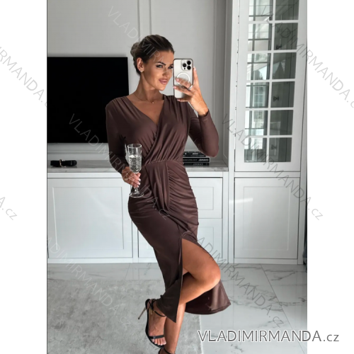 Elegantes Damenkleid mit langen Ärmeln (Einheitsgröße S/M) ITALIAN FASHION IMPLP2391120012