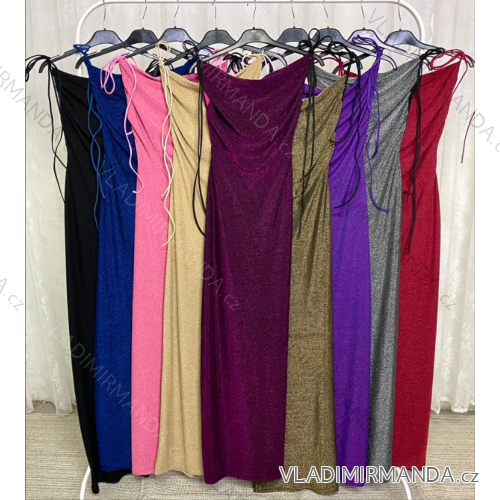 Langes elegantes Damenkleid mit Trägern (S/M ONE SIZE) ITALIAN FASHION IMPLP2330000125