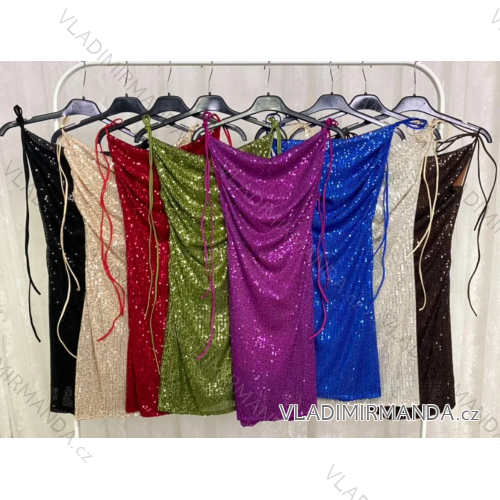 Langes elegantes Damenkleid mit Trägern (S/M ONE SIZE) ITALIAN FASHION IMPLP2330000125