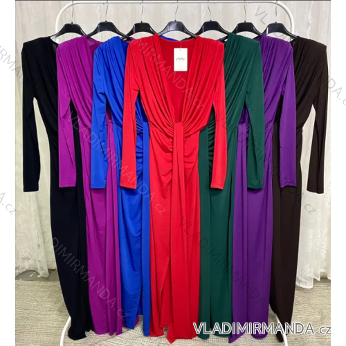 Elegantes Damenkleid mit langen Ärmeln (Einheitsgröße S/M) ITALIAN FASHION IMPLP2391120012